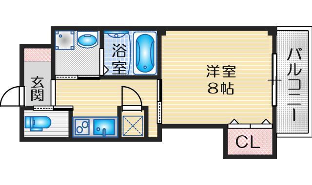 サムライマンション上山手(1DK/3階)の間取り写真