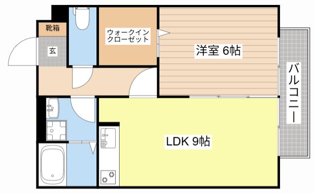 瀬田メディエートプラザD(1LDK/1階)の間取り写真
