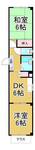 マンションハレクラニ(2DK/3階)の間取り写真