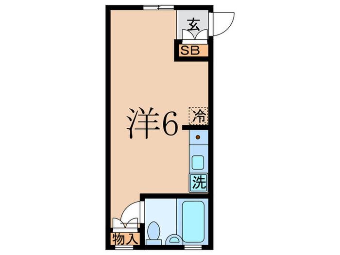 ALLOGGIK(ワンルーム/2階)の間取り写真