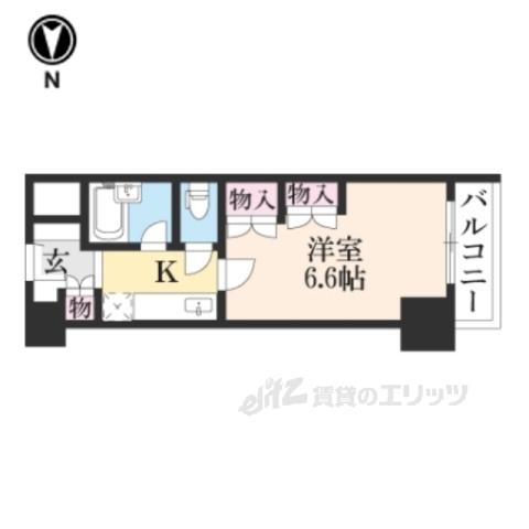 アーバンエース新大宮パル(1K/6階)の間取り写真