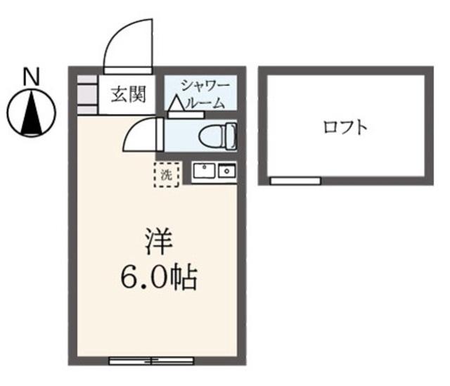 アーヴェル桜ヶ丘(ワンルーム/2階)の間取り写真