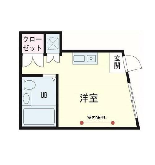 フレンドリッチハウス東馬込(ワンルーム/1階)の間取り写真