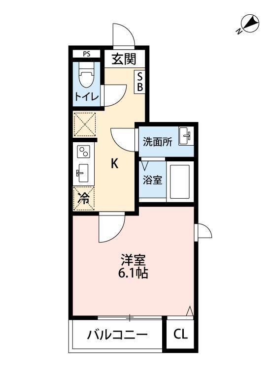 レガーロ藤崎(1K/2階)の間取り写真