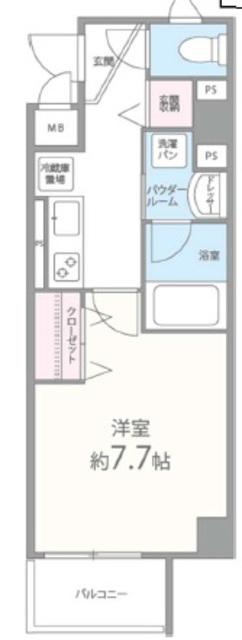 エムエスビル(1K/5階)の間取り写真