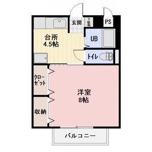 SURPLUSONEMARUI(1K/2階)の間取り写真