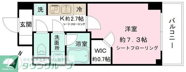 ST.LUKES浜田山(1K/3階)の間取り写真