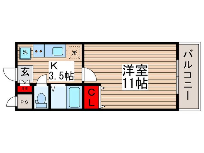 U RESIDENCE 南柏(1K/2階)の間取り写真