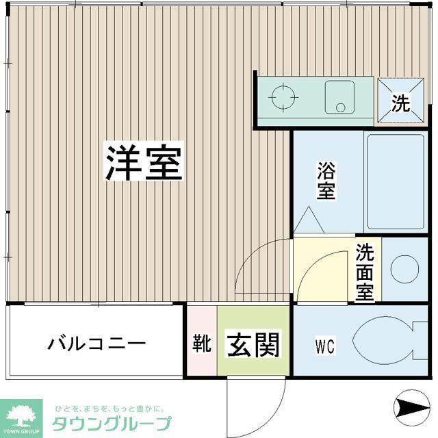 HOKI HAUS 川崎(ワンルーム/6階)の間取り写真