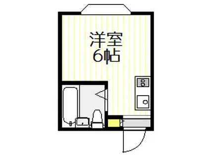 グランドハイツ平野西(ワンルーム/2階)の間取り写真