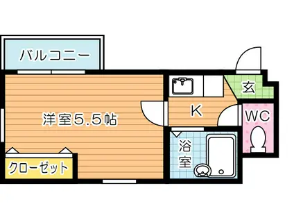 まつやビル(1K/3階)の間取り写真