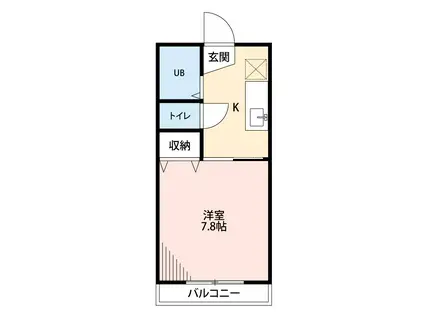 おれんじハウス(1K/2階)の間取り写真