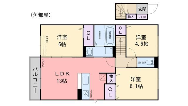 アーク伊都の杜 B棟(3LDK/2階)の間取り写真