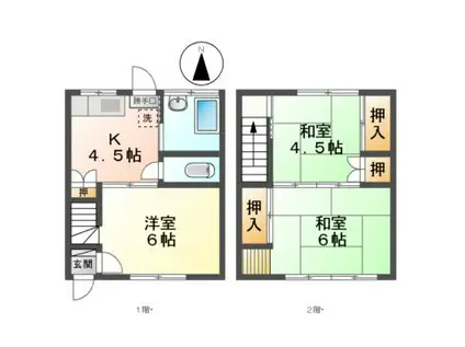 OKアパート(3K/1階)の間取り写真