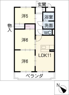ア・ドリーム白金(3LDK/3階)の間取り写真