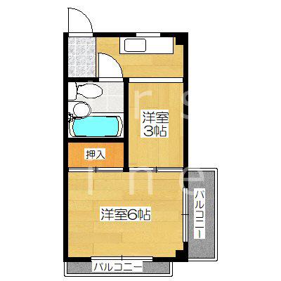 サンレモトーヨーハイツ(2K/4階)の間取り写真