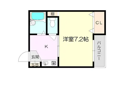 ドリームハイツ(1K/3階)の間取り写真