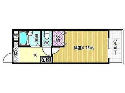 ハイツ・コニファー(1K/2階)の間取り写真