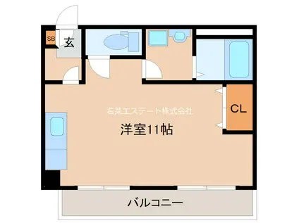 メゾンミラノ(ワンルーム/2階)の間取り写真