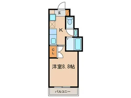 BEQUEM21(1K/2階)の間取り写真