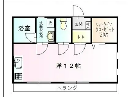 アンビエンス(ワンルーム/2階)の間取り写真