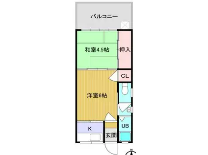 リバーサイド宮本(2K/2階)の間取り写真