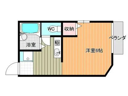 西尾マンション(1K/2階)の間取り写真