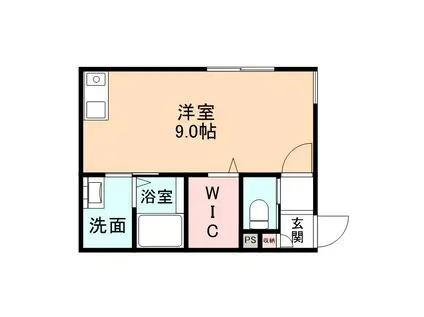 レージュ太閤山III(ワンルーム/1階)の間取り写真