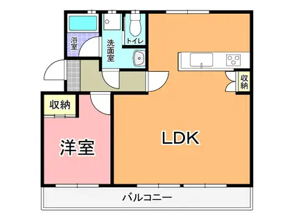 住谷マンション(1LDK/3階)の間取り写真
