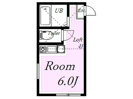 ユナイト浅田フランチェスカ(ワンルーム/2階)の間取り写真