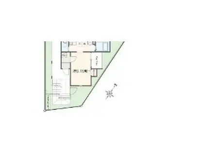 MELDIA上尾(1K/2階)の間取り写真