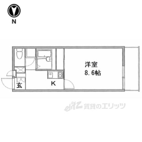レオネクストIMPULVI(1K/3階)の間取り写真