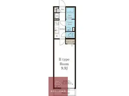 リブリおおさか鴫野(1K/1階)の間取り写真