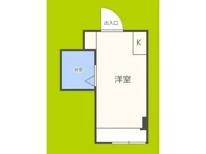 昭和グランドハイツ下寺(ワンルーム/11階)の間取り写真