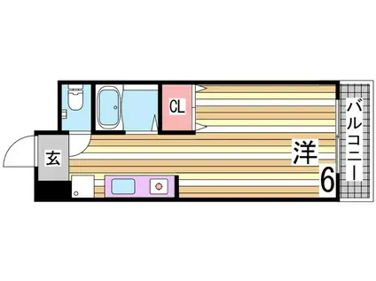 プリンセス池上(1K/3階)の間取り写真
