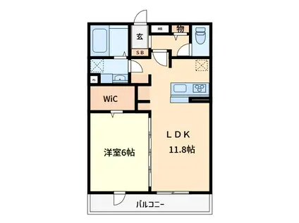 D-ROOMTODA FRONT COURT A(1LDK/3階)の間取り写真