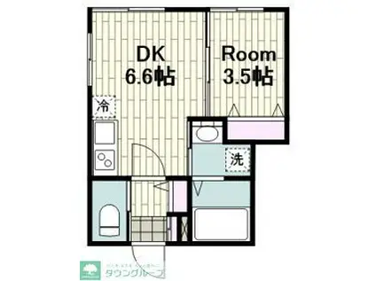 TERRA GRACE鶴見(1DK/1階)の間取り写真