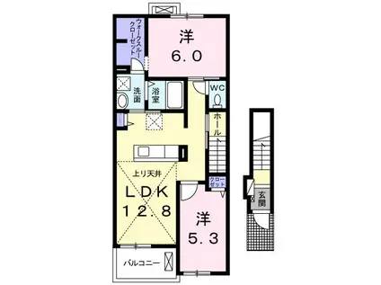 カーサデベラーノIII(2LDK/2階)の間取り写真