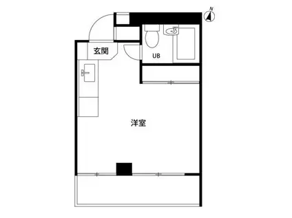 T・Iビル(ワンルーム/1階)の間取り写真