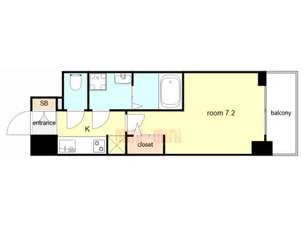 S-RESIDENCE大和田ALINE(1K/6階)の間取り写真
