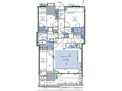 幕張ベイパーク ライズゲートタワー(3LDK/29階)の間取り写真