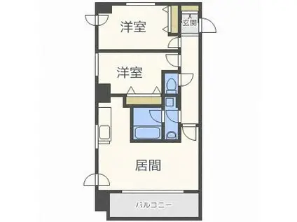 JP NOIE 円山表参道旧ルクレ円山表参道(2LDK/8階)の間取り写真