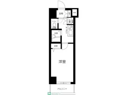 フェニックス荻窪参番館(1K/2階)の間取り写真