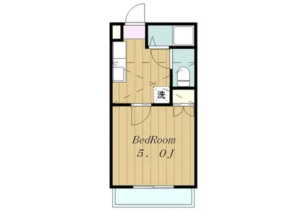 ロイヤル相模が丘(1K/1階)の間取り写真