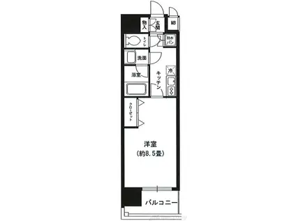 カルム千昇II(1K/7階)の間取り写真