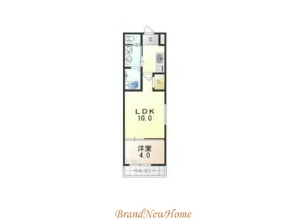 LOVE IT(1LDK/1階)の間取り写真