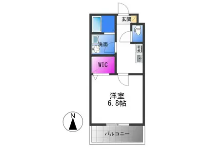 ケイメゾン(1K/2階)の間取り写真