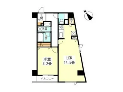 TKフラッツ渋谷(1LDK/10階)の間取り写真