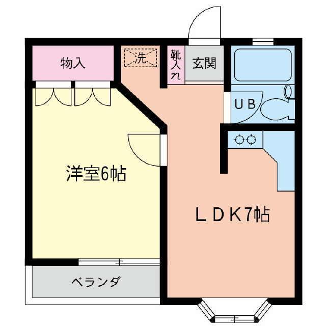 ファイブプラスワン(1LDK/2階)の間取り写真