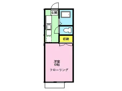 如月ハウス(1K/2階)の間取り写真